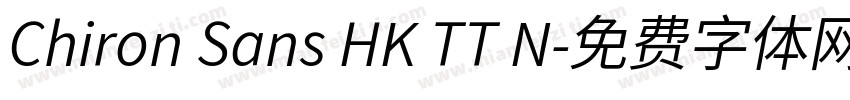 Chiron Sans HK TT N字体转换